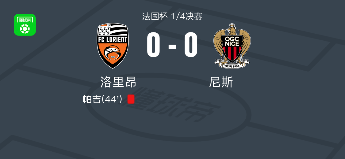 开云官方app入口-洛里昂0-0尼斯，双方握手言和